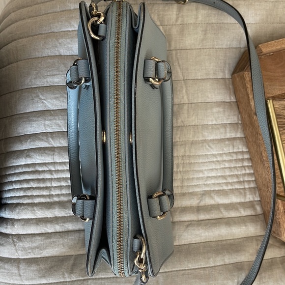 kate spade Dusty Blue Leather Crossbody Satchel - Picture 4 of 7